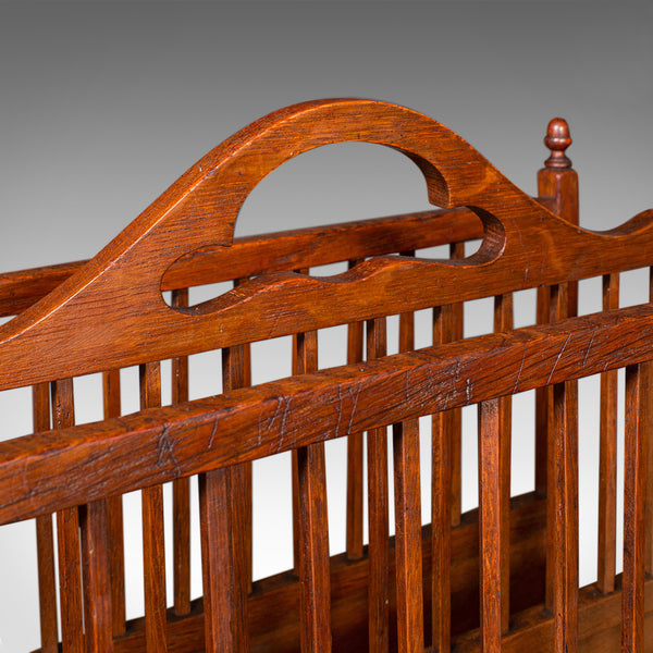 Antique Metamorphic Canterbury Stand, English, Oak, Magazine Rack, Edwardian