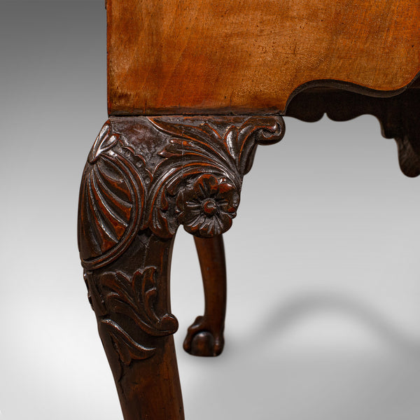 Antique Georgian Revival Lowboy, English, Walnut, Hall, Side Table, Edwardian