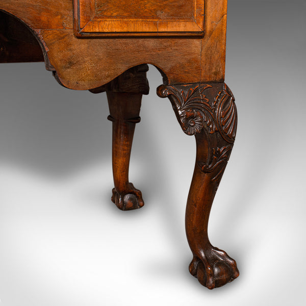 Antique Georgian Revival Lowboy, English, Walnut, Hall, Side Table, Edwardian