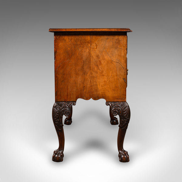 Antique Georgian Revival Lowboy, English, Walnut, Hall, Side Table, Edwardian
