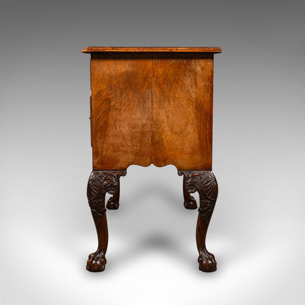 Antique Georgian Revival Lowboy, English, Walnut, Hall, Side Table, Edwardian