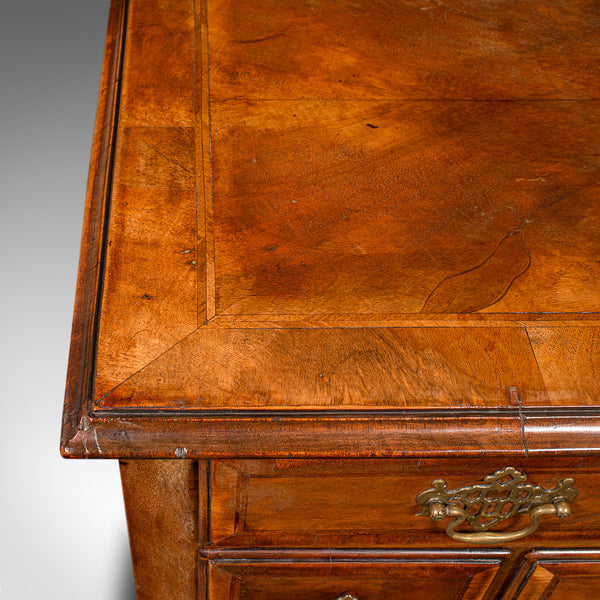 Antique Georgian Revival Lowboy, English, Walnut, Hall, Side Table, Edwardian