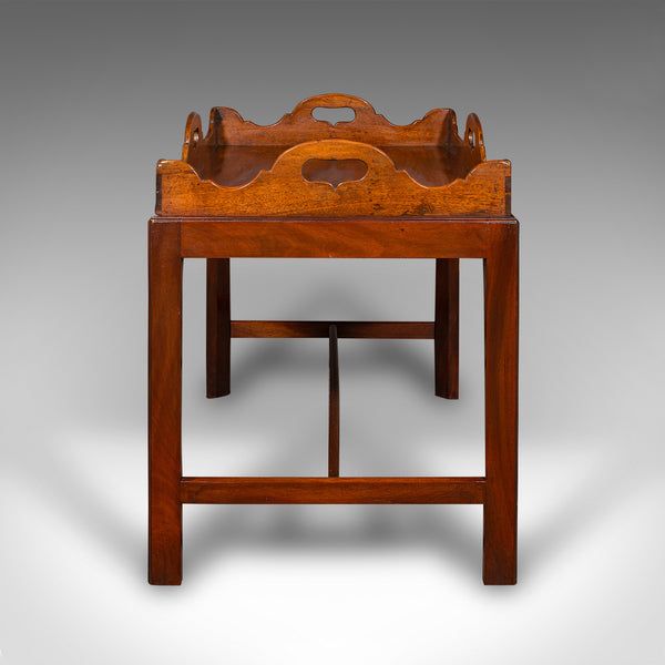 Vintage Butler's Serving Table, English, Afternoon Tea Tray On Stand, Art Deco