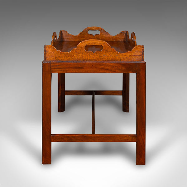 Vintage Butler's Serving Table, English, Afternoon Tea Tray On Stand, Art Deco