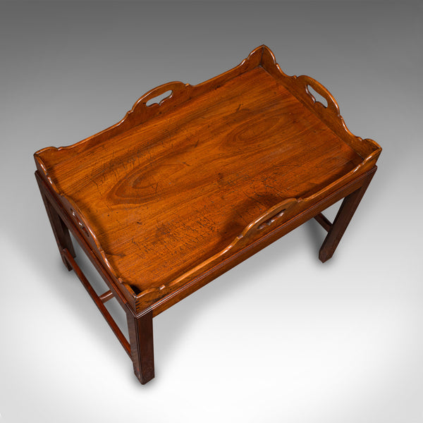 Vintage Butler's Serving Table, English, Afternoon Tea Tray On Stand, Art Deco