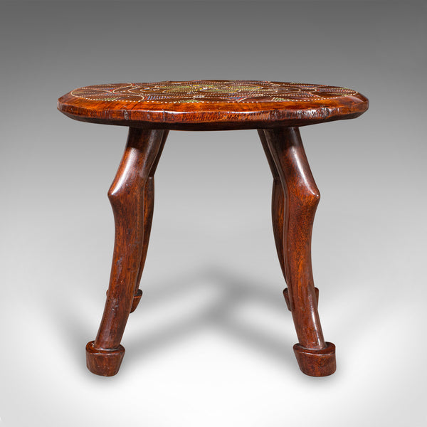 Antique Tribal Side Table, African, Fruitwood, Stool, Lamp Stand, Victorian, Luo