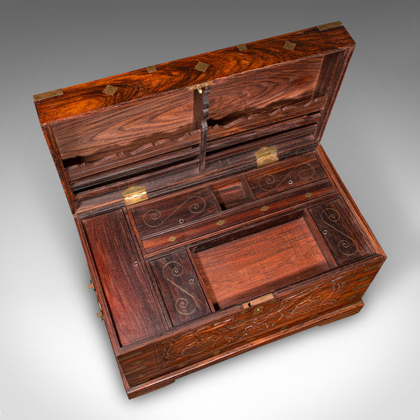 Antique Celebration Chest, Indian, Teak, Brass, Trunk, Coffee Table, Victorian