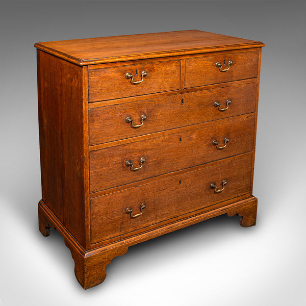 Antique Tallboy, English Oak, Master Bedroom Chest Of Drawers, Victorian, C.1860