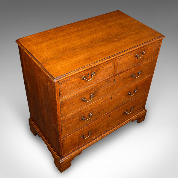 Antique Tallboy, English Oak, Master Bedroom Chest Of Drawers, Victorian, C.1860