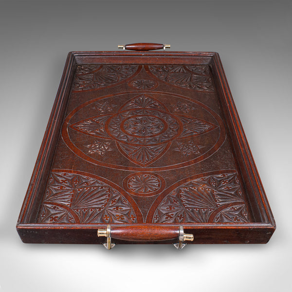 Large Antique Presentation Tray, English, Afternoon Tea, Server, Edwardian, 1910