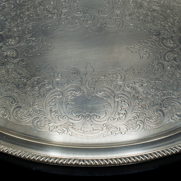 Vintage Serving Tray, American, Silver Plate, Afternoon Tea, Cocktail Platter