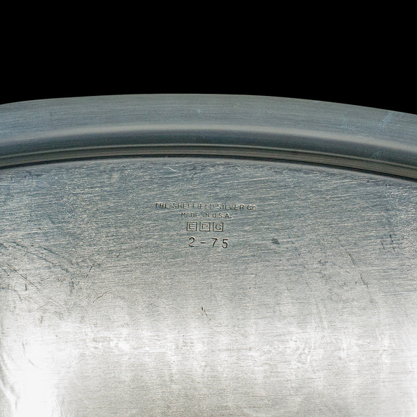 Vintage Serving Tray, American, Silver Plate, Afternoon Tea, Cocktail Platter