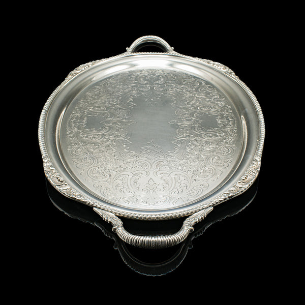 Vintage Serving Tray, American, Silver Plate, Afternoon Tea, Cocktail Platter