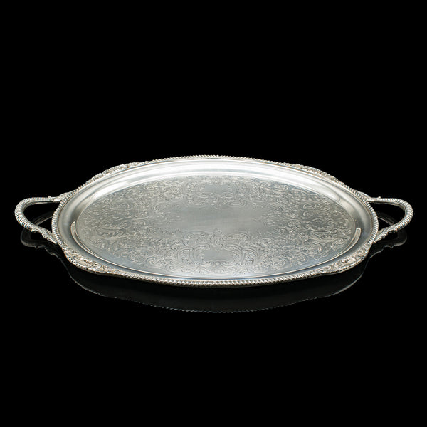 Vintage Serving Tray, American, Silver Plate, Afternoon Tea, Cocktail Platter