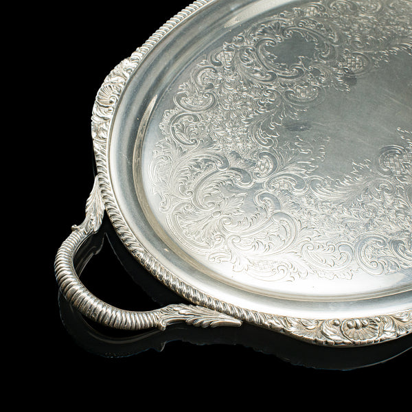 Vintage Serving Tray, American, Silver Plate, Afternoon Tea, Cocktail Platter