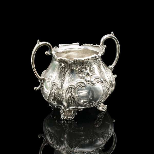 Antique 4 Piece Tea Service, English, Silver Plate, Coffee Pot, Edwardian, 1910