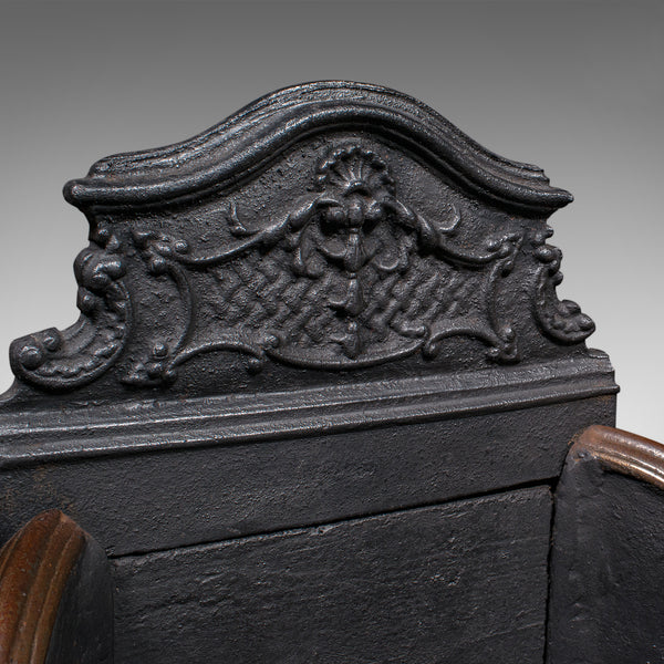 Antique Free-standing Fire Basket, English, Hearth, Georgian Revival, Victorian