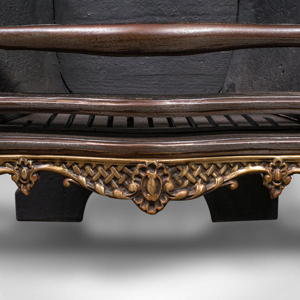 Antique Free-standing Fire Basket, English, Hearth, Georgian Revival, Victorian