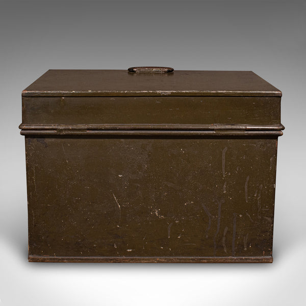 Antique Patent Safe, English Cast Iron Lock Box, Milners of Liverpool, Victorian