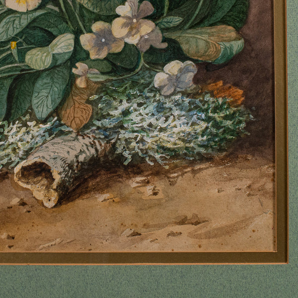 Vintage Still Life, English School, Watercolour, Flower Picture, Painting, Art