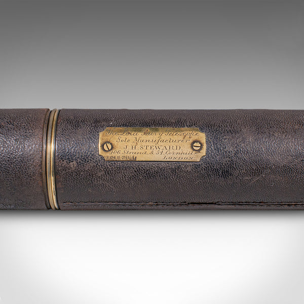 Antique Lord Bury 4 Draw Telescope, English, Terrestrial, JH Steward, Victorian