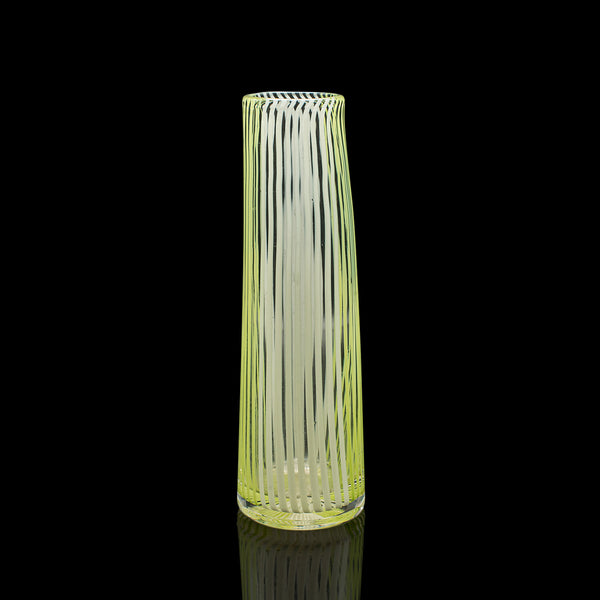 Vintage Filigrana Vase, Italian Art Glass, Murano Posy Sleeve, Mid Century, 1950