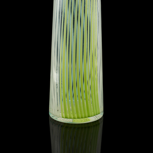 Tall Vintage Filigrana Vase, Italian Art Glass, Murano, Flower Sleeve, C.1950