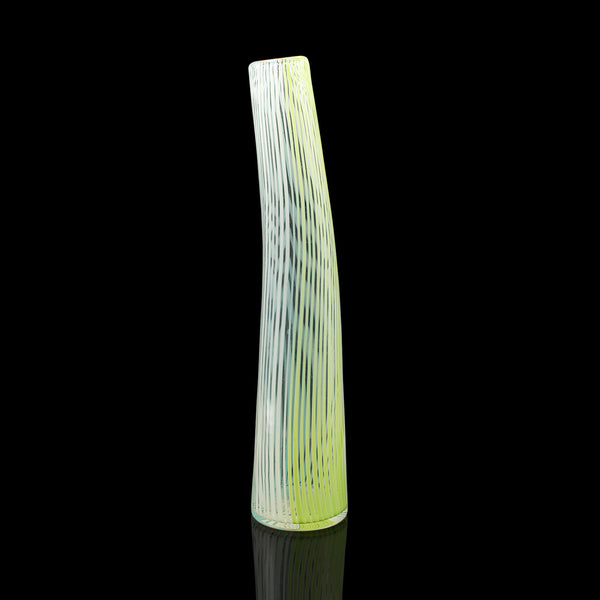 Tall Vintage Filigrana Vase, Italian Art Glass, Murano, Flower Sleeve, C.1950