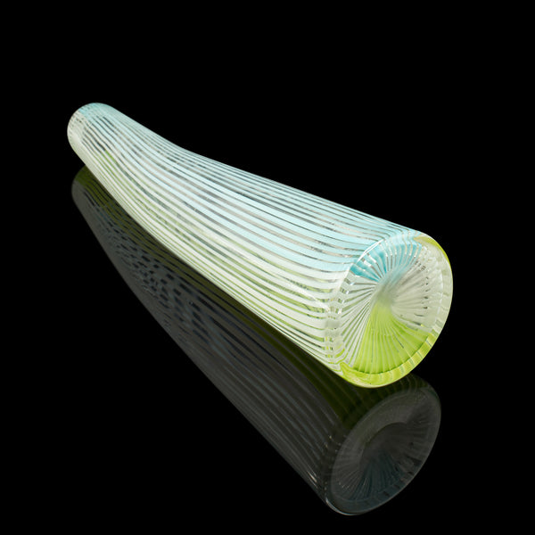 Tall Vintage Filigrana Vase, Italian Art Glass, Murano, Flower Sleeve, C.1950