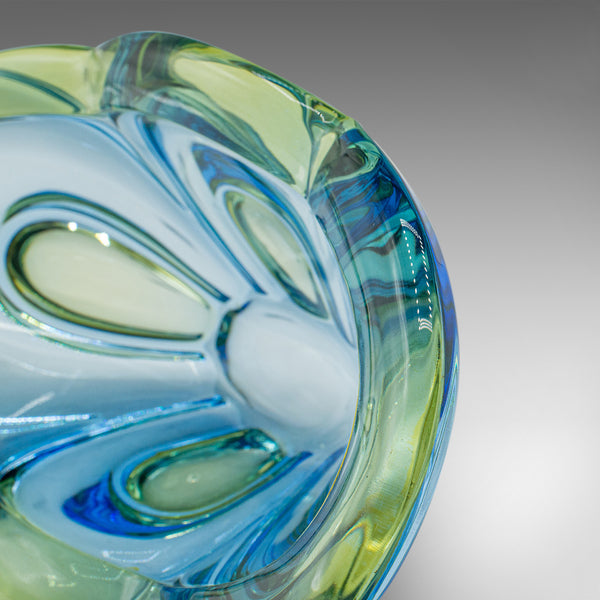 Vintage Display Bowl, German, Art Glass, Fruit Serving Dish, Kitchen, Vase, 1970