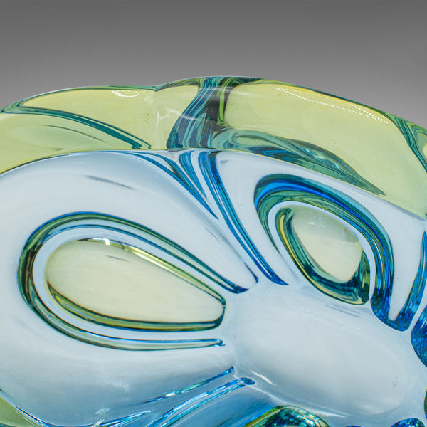 Vintage Display Bowl, German, Art Glass, Fruit Serving Dish, Kitchen, Vase, 1970