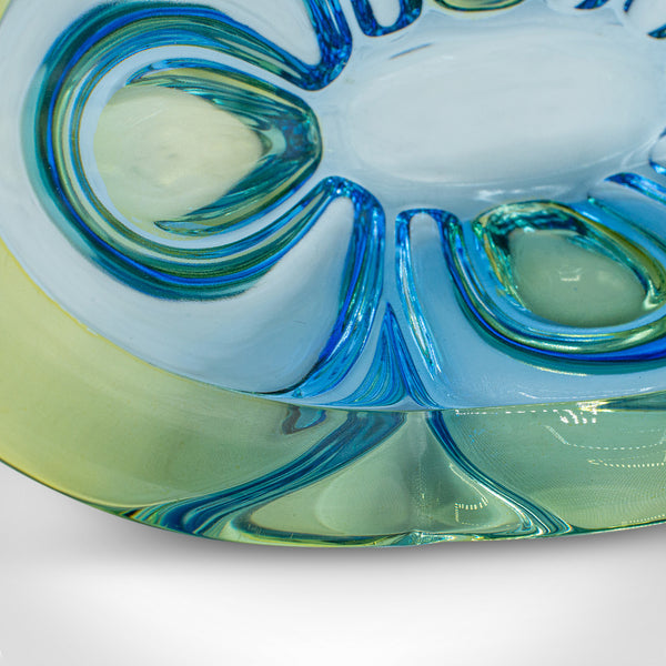 Vintage Display Bowl, German, Art Glass, Fruit Serving Dish, Kitchen, Vase, 1970