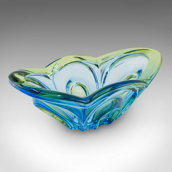 Vintage Display Bowl, German, Art Glass, Fruit Serving Dish, Kitchen, Vase, 1970