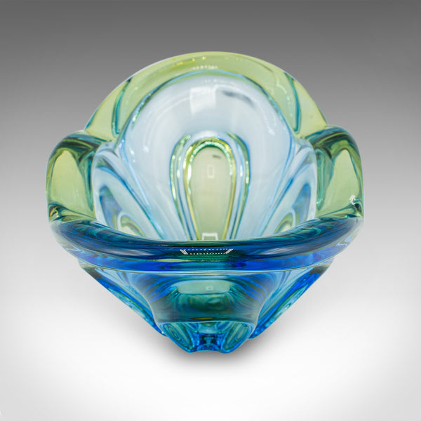 Vintage Display Bowl, German, Art Glass, Fruit Serving Dish, Kitchen, Vase, 1970