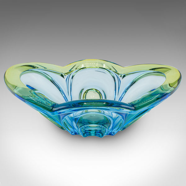Vintage Display Bowl, German, Art Glass, Fruit Serving Dish, Kitchen, Vase, 1970