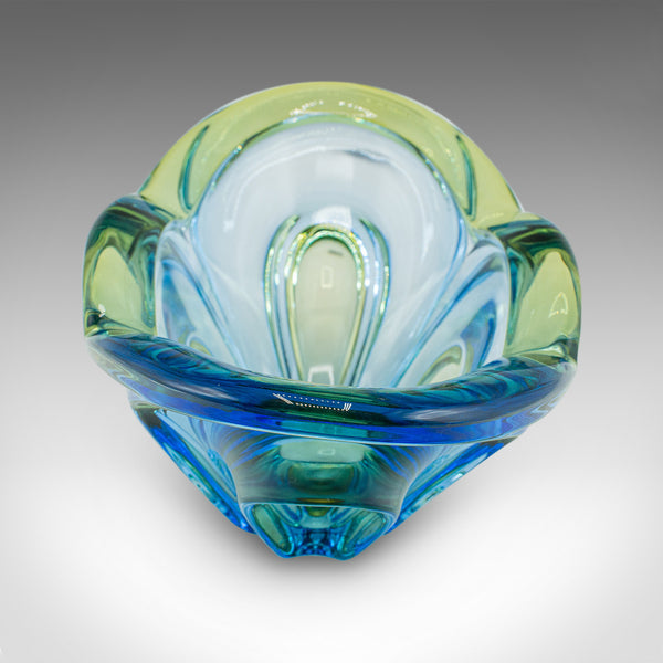 Vintage Display Bowl, German, Art Glass, Fruit Serving Dish, Kitchen, Vase, 1970