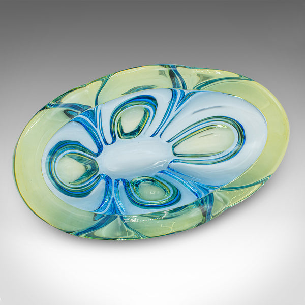 Vintage Display Bowl, German, Art Glass, Fruit Serving Dish, Kitchen, Vase, 1970