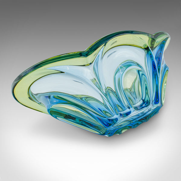 Vintage Display Bowl, German, Art Glass, Fruit Serving Dish, Kitchen, Vase, 1970