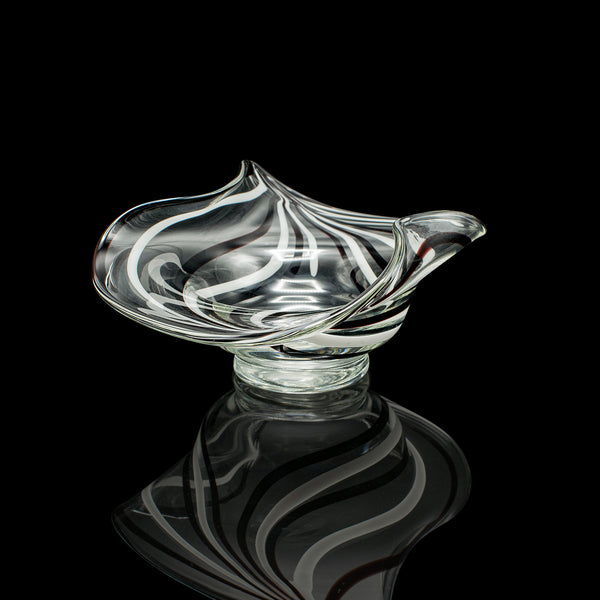 Vintage Display Bowl, Continental, Art Glass, Bonbon, Fruit Dish, Circa 1970