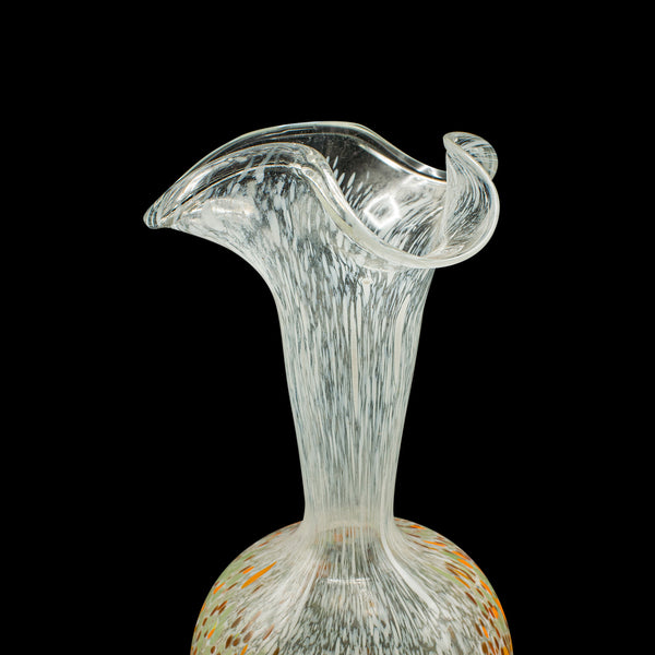 Vintage Display Vase, Continental, Art Glass, Posy Sleeve, Mid Century Modern