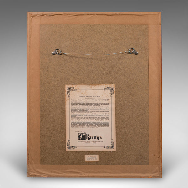 Vintage Western Australia Map, Framed Print, Swan River, John Tallis Cartography