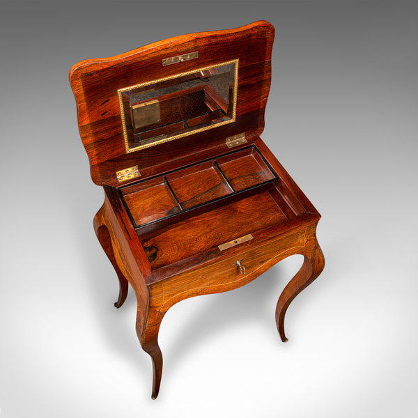 Antique Jewellery Table, French, Walnut, Side, Occasional, Victorian, Circa 1890