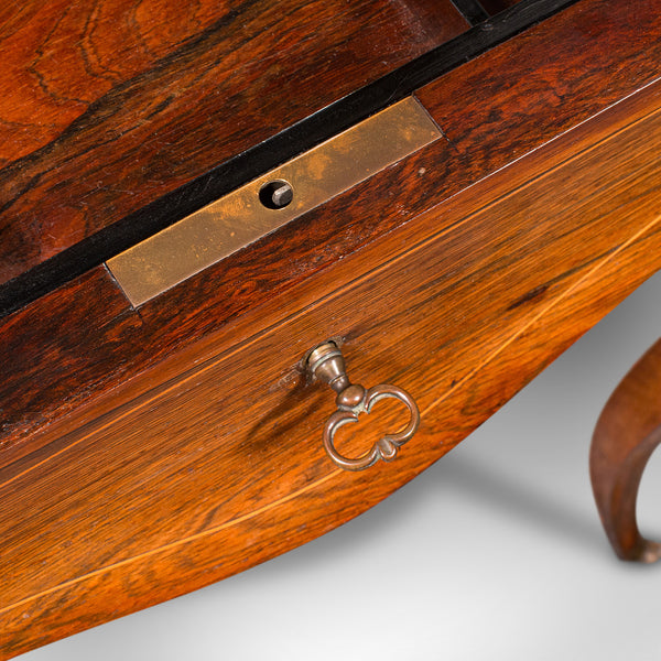 Antique Jewellery Table, French, Walnut, Side, Occasional, Victorian, Circa 1890
