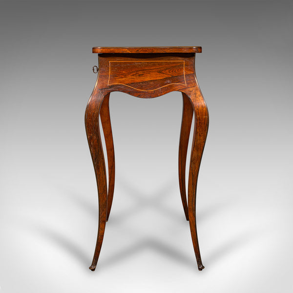 Antique Jewellery Table, French, Walnut, Side, Occasional, Victorian, Circa 1890