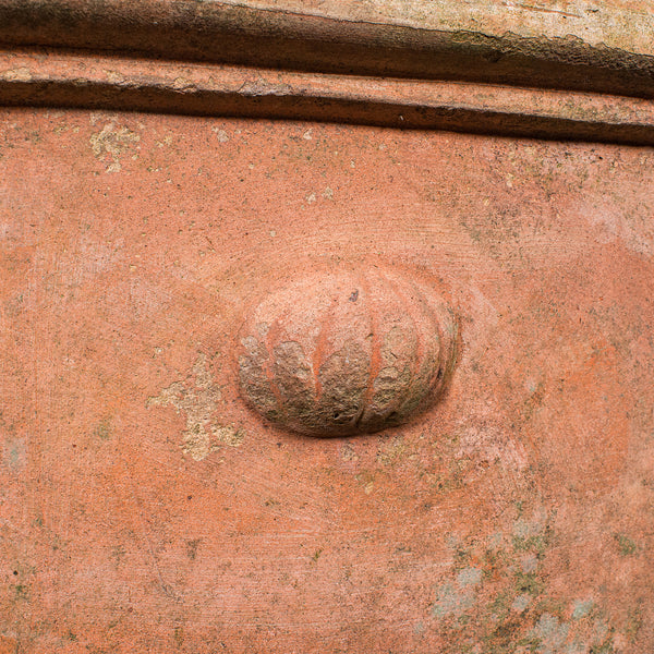 Pair of Vintage Square Planters, English, Terracotta, Patio Topiary Jardinieres