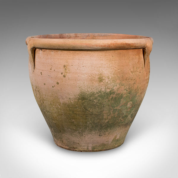 Vintage Urn Planter, Italian, Terracotta, Patio Jardiniere, Mid Century, C.1960
