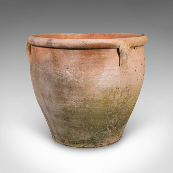 Vintage Urn Planter, Italian, Terracotta, Patio Jardiniere, Mid Century, C.1960