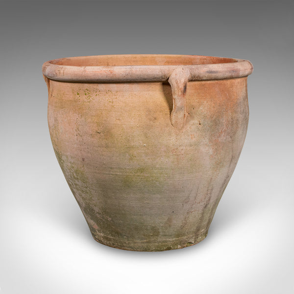 Vintage Urn Planter, Italian, Terracotta, Patio Jardiniere, Mid Century, C.1960