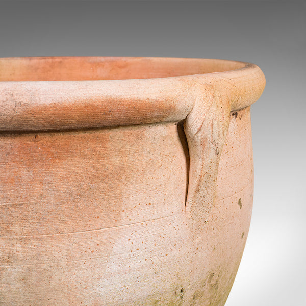 Vintage Urn Planter, Italian, Terracotta, Patio Jardiniere, Mid Century, C.1960