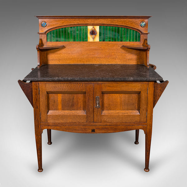 Antique Townhouse Washstand, English, Arts & Crafts, Bathroom Cabinet, Victorian